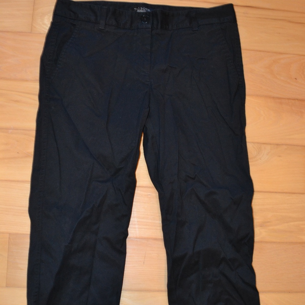 Talbots 2 black pants signature cropped crop new
